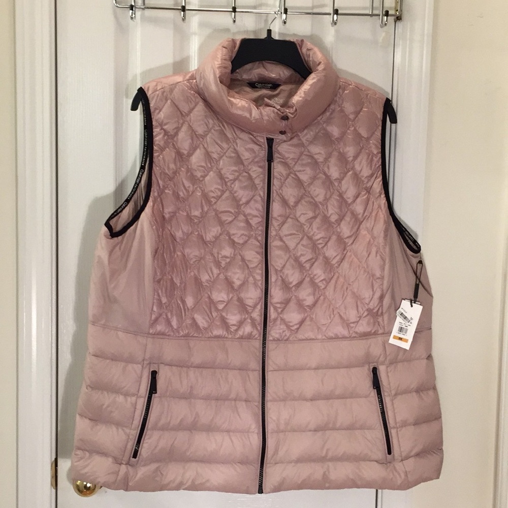 Calvin Klein Blush Quilted Vest NWOT Size 3X